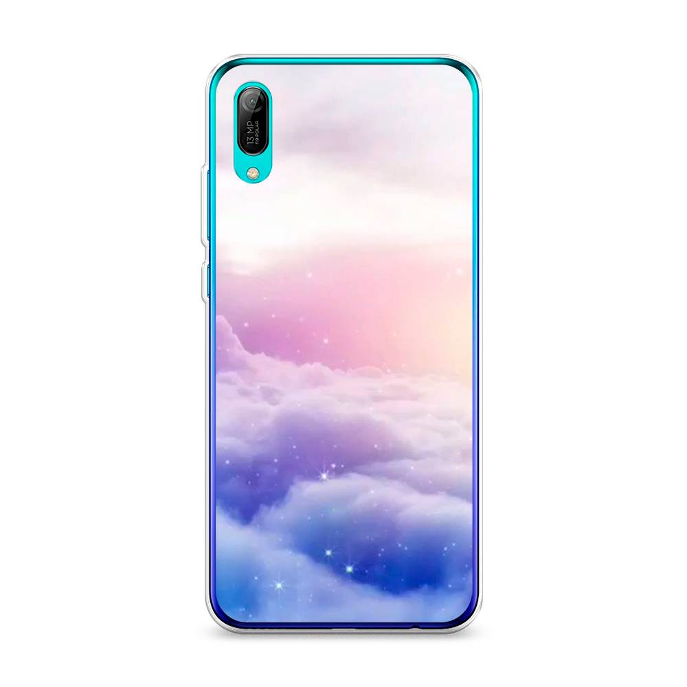 

Чехол на Huawei Y6 Pro 2019 "Небеса", Голубой;белый;розовый, 68150-2
