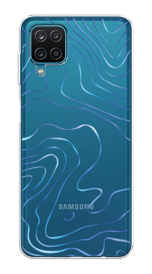 

Чехол на Samsung Galaxy A12/M12 "Blue lines", Прозрачный;синий, 2102650-1