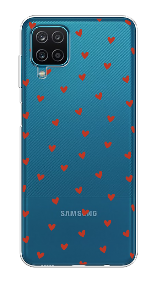 

Чехол на Samsung Galaxy A12/M12 "Red hearts", Красный;прозрачный, 2102650-1