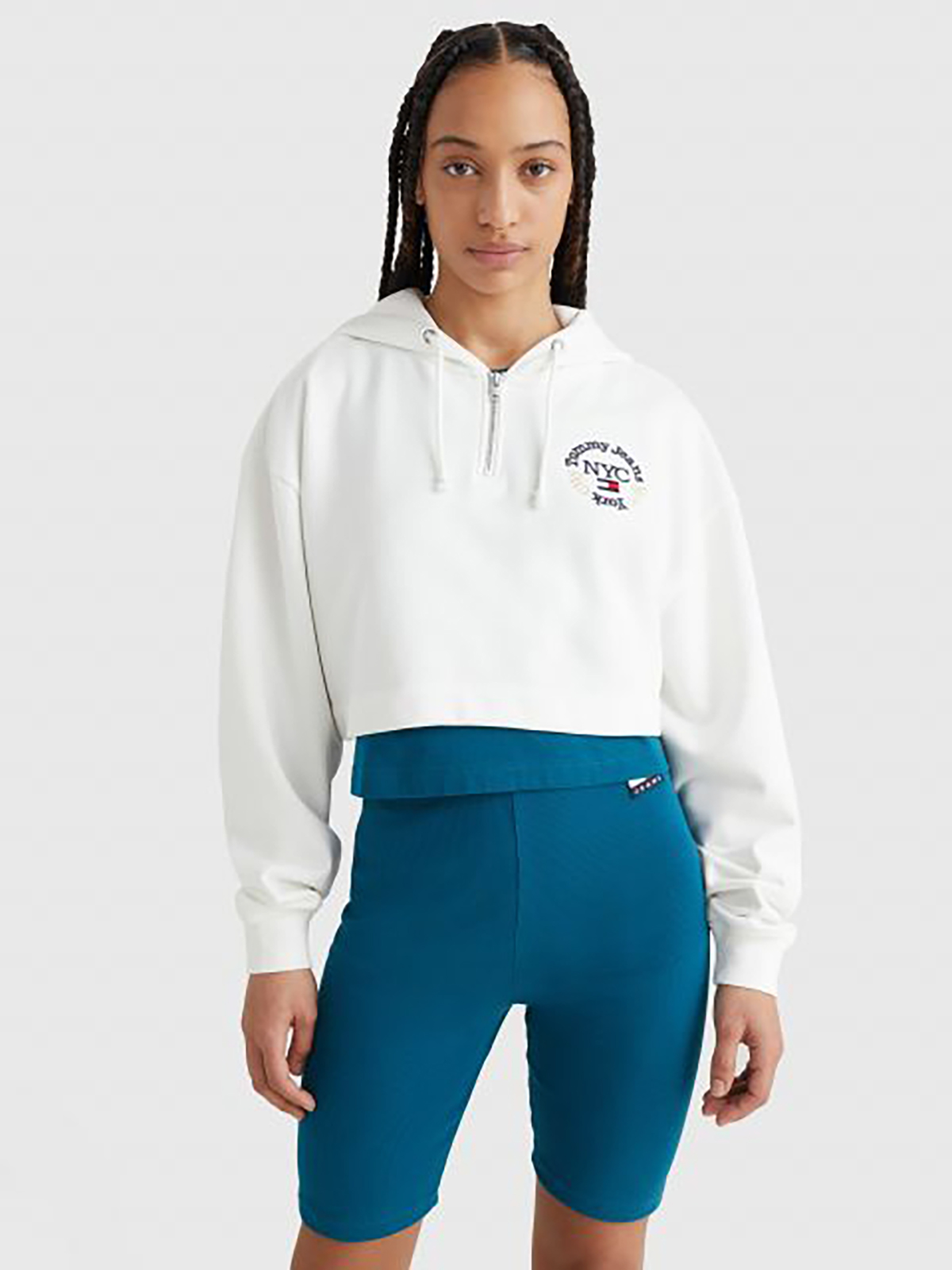 Худи женское Tommy Jeans DW0DW13570YBL белый, размер S