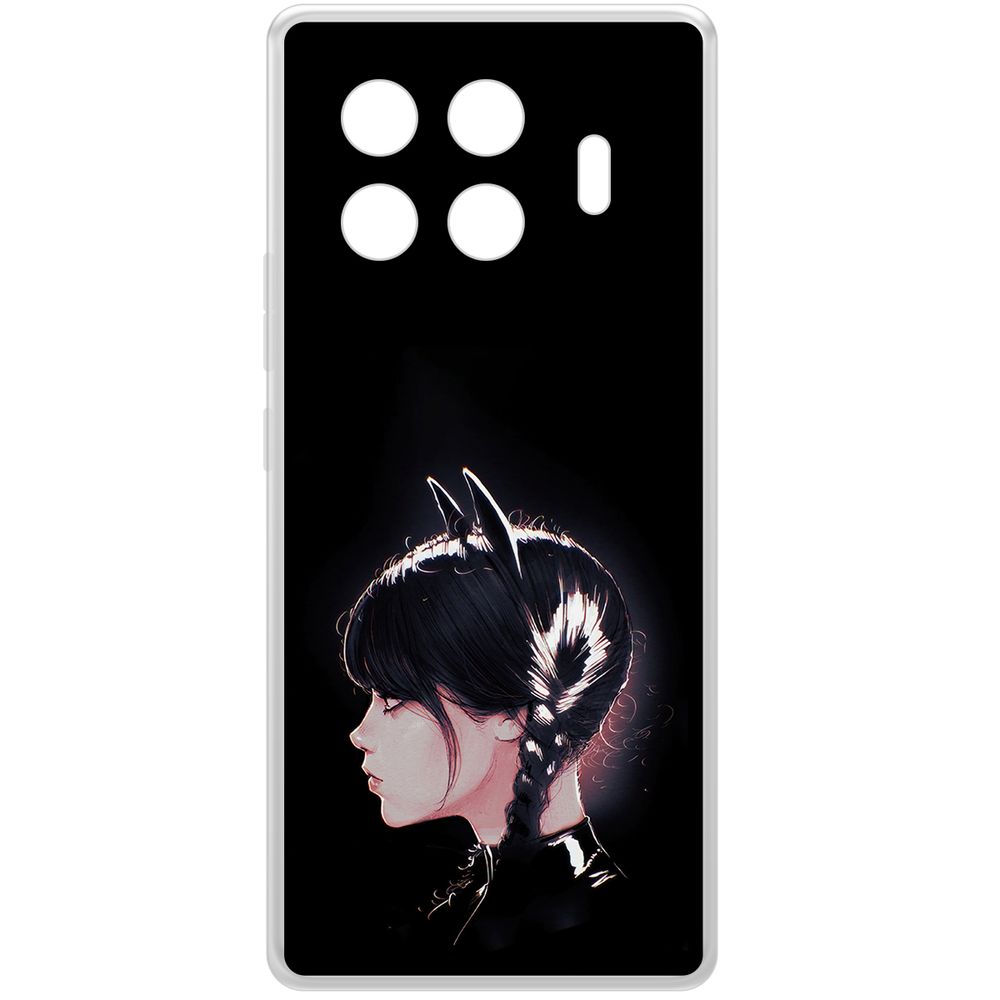 

Чехол-накладка Krutoff Clear Case Уэнсдей Аддамс - Кошка Уэнсдей для TECNO Spark 20 Pro+, Прозрачный