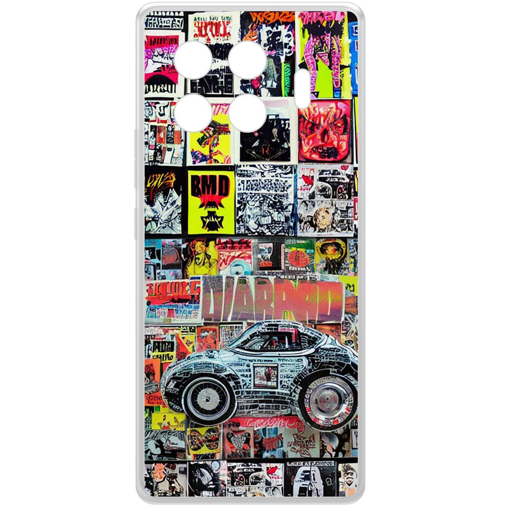 

Чехол-накладка Krutoff Clear Case Автопамфлет для TECNO Spark 20 Pro+, Прозрачный