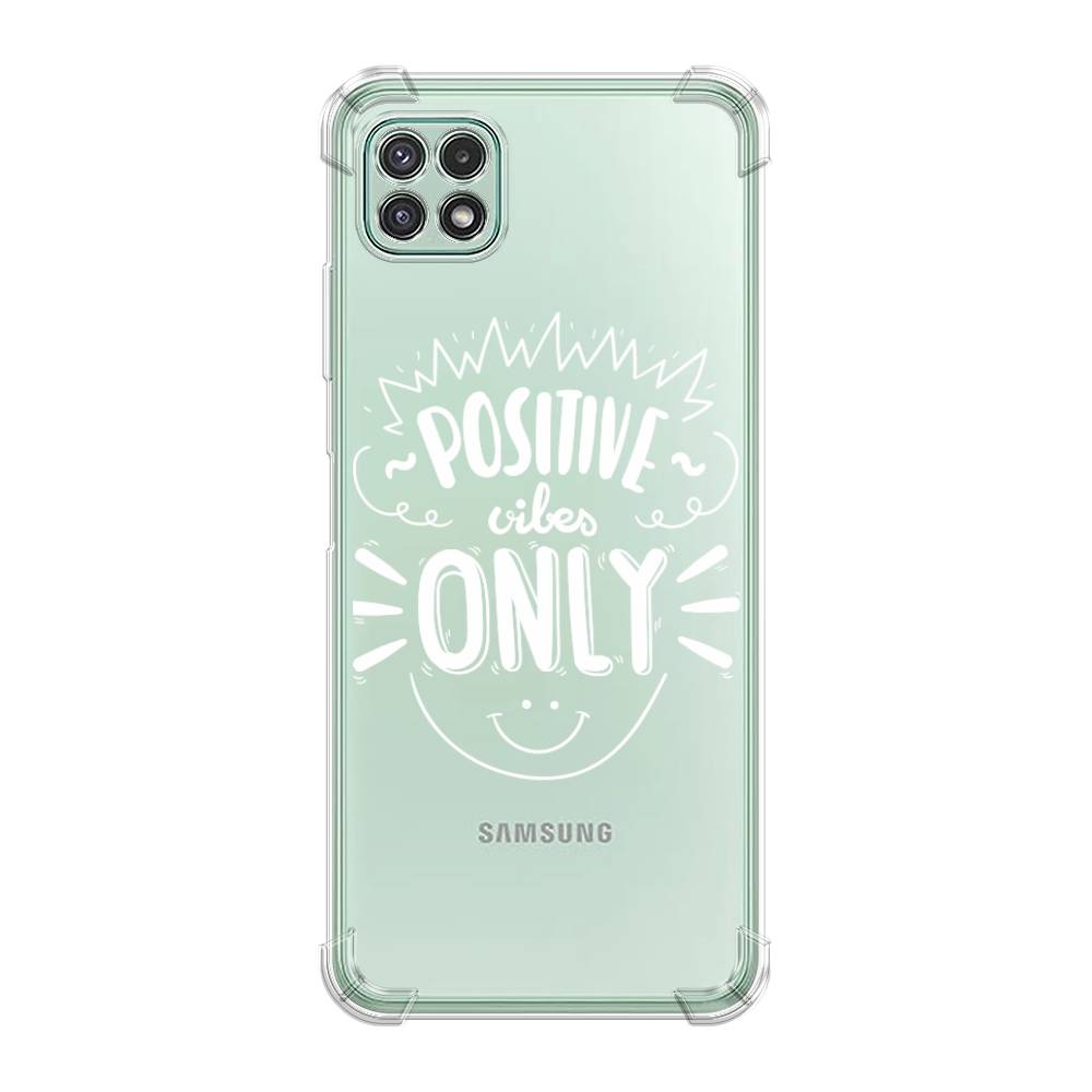 

Чехол Awog на Samsung Galaxy A22s 5G / Самсунг A22s 5G "Positive vibes only графика", Белый, 2104251-1