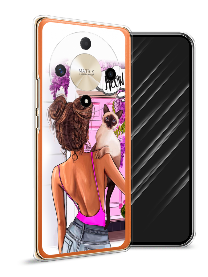 

Чехол Awog на Honor X9B "Девушка с кошкой", Розовый;коричневый, 6122550-1