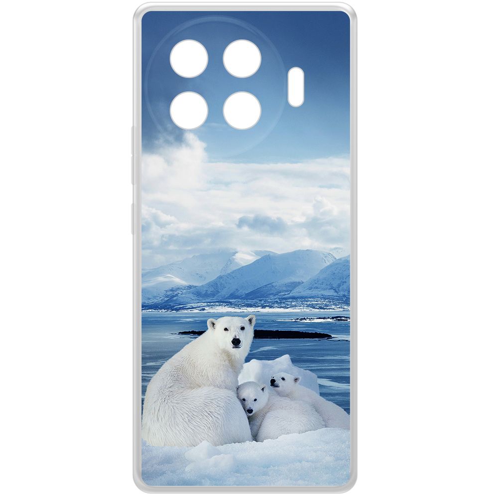 

Чехол-накладка Krutoff Clear Case Полярные медведи для TECNO Spark 20 Pro+, Прозрачный