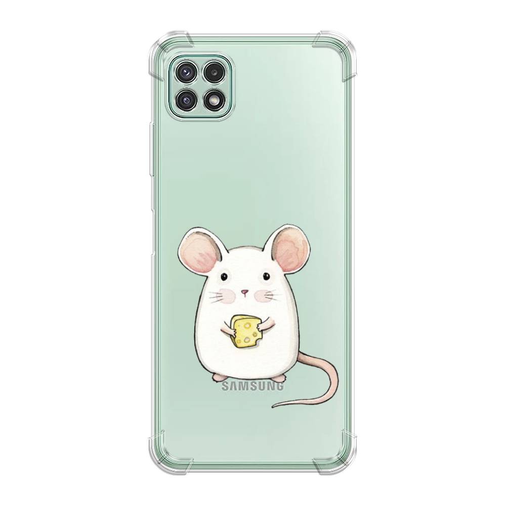 

Чехол Awog на Samsung Galaxy A22s 5G / Самсунг A22s 5G "Мышка", Белый;розовый;прозрачный, 2104251-1