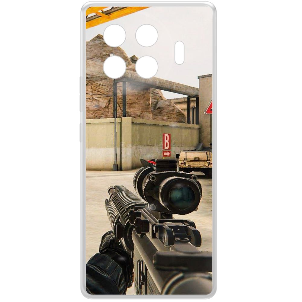 

Чехол-накладка Krutoff Clear Case Cтандофф 2 (Standoff 2) - Оптика для TECNO Spark 20 Pro+, Прозрачный