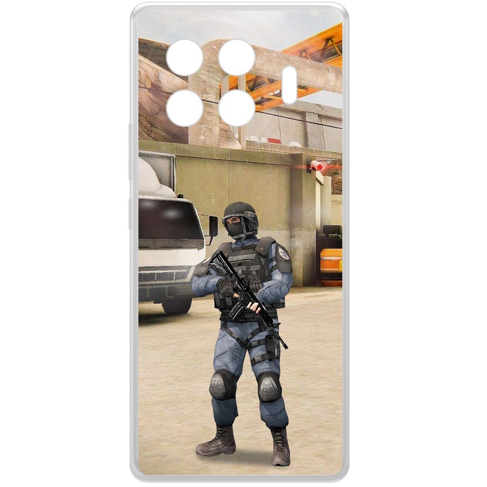 

Чехол-накладка Krutoff Clear Case Cтандофф 2 (Standoff 2) - GIGN для TECNO Spark 20 Pro+, Прозрачный