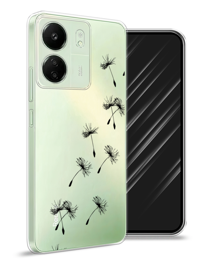 

Чехол Awog на Xiaomi Redmi 13C "Летящие одуванчики", Черный, 320550-1