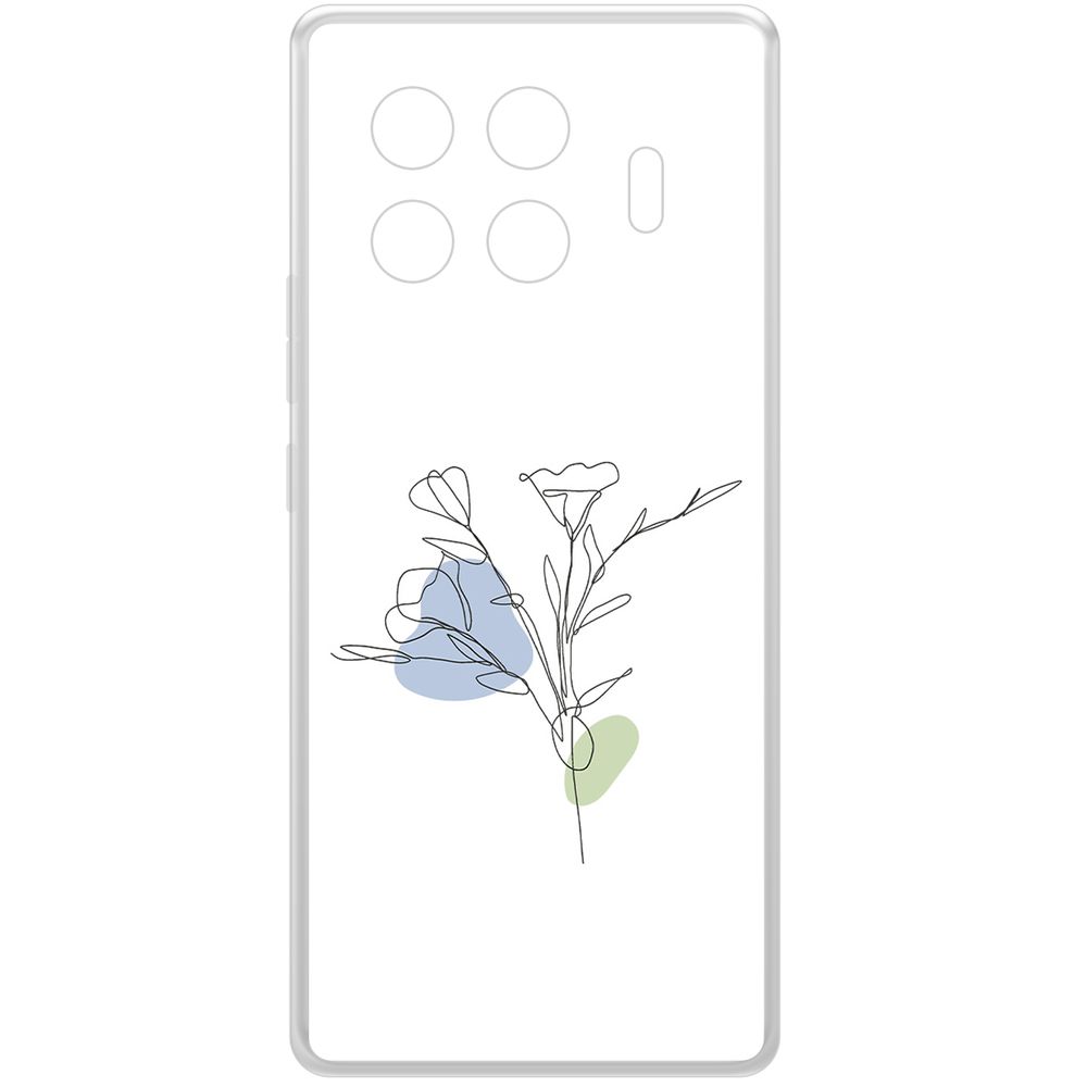 

Чехол-накладка Krutoff Clear Case Эустома для TECNO Spark 20 Pro+, Прозрачный