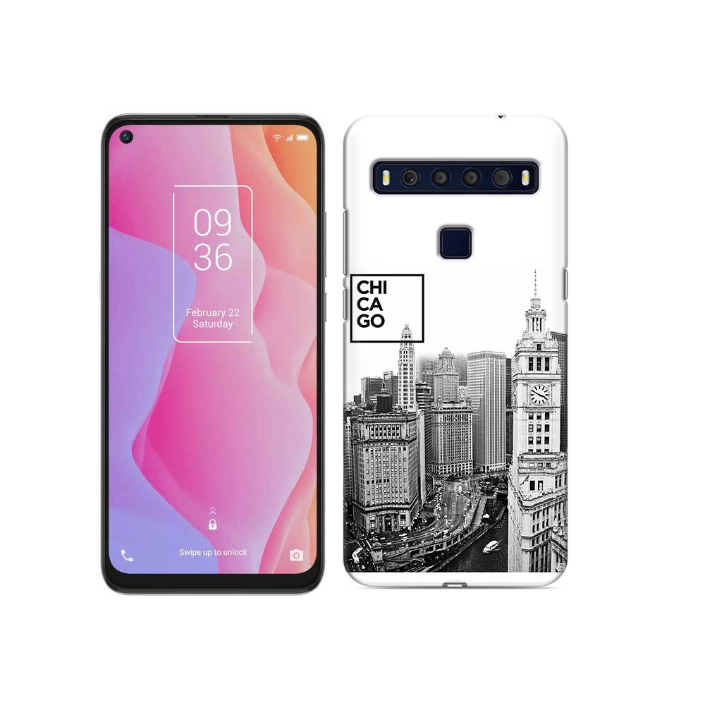 

Чехол MyPads Tocco для TCL 10L черно белый чикаго, Прозрачный, Tocco