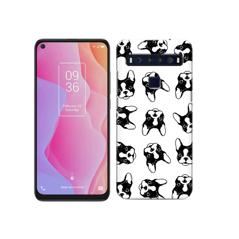 

Чехол MyPads Tocco для TCL 10L черно белые собачки, Прозрачный, Tocco