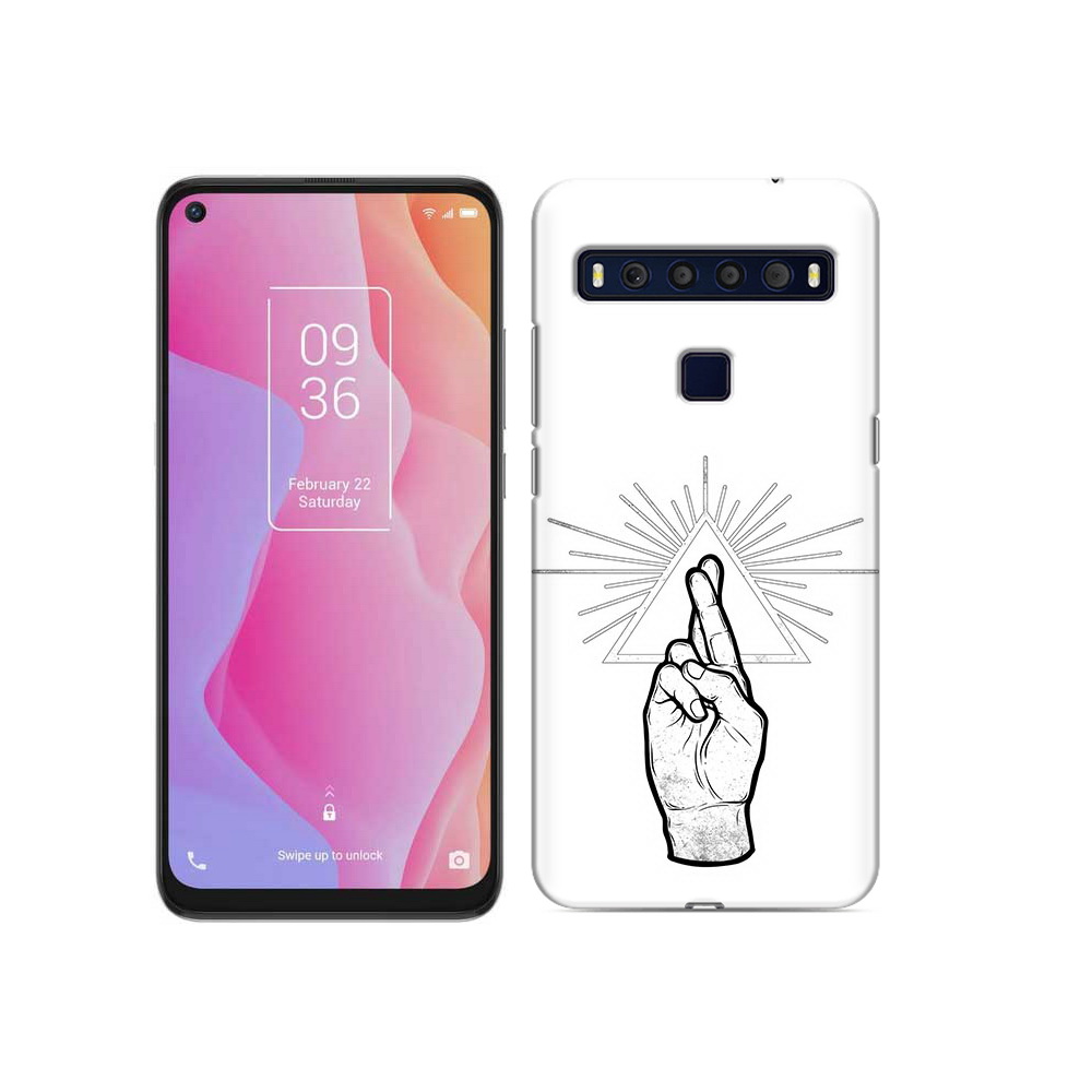 

Чехол MyPads Tocco для TCL 10L черно белая рука, Прозрачный, Tocco