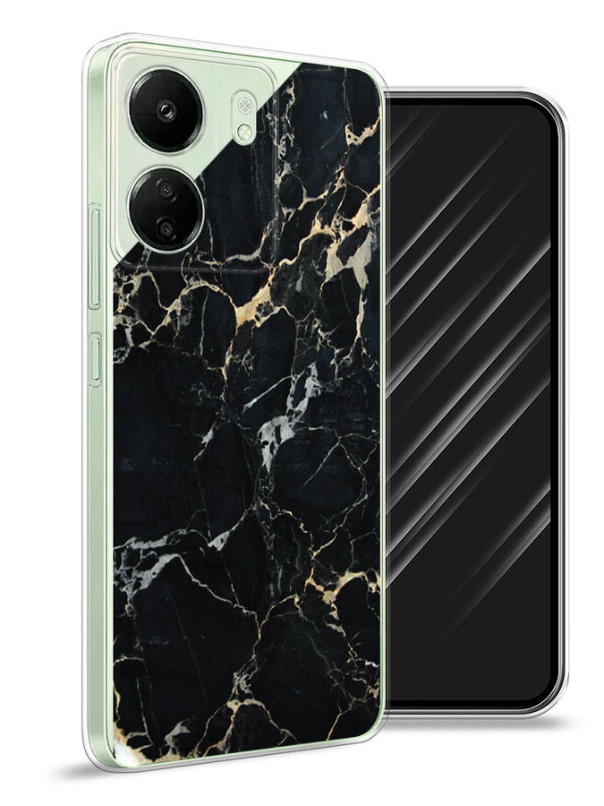 

Чехол Awog на Xiaomi Redmi 13C "Черный мрамор уголок", Черный;золотистый, 320550-1