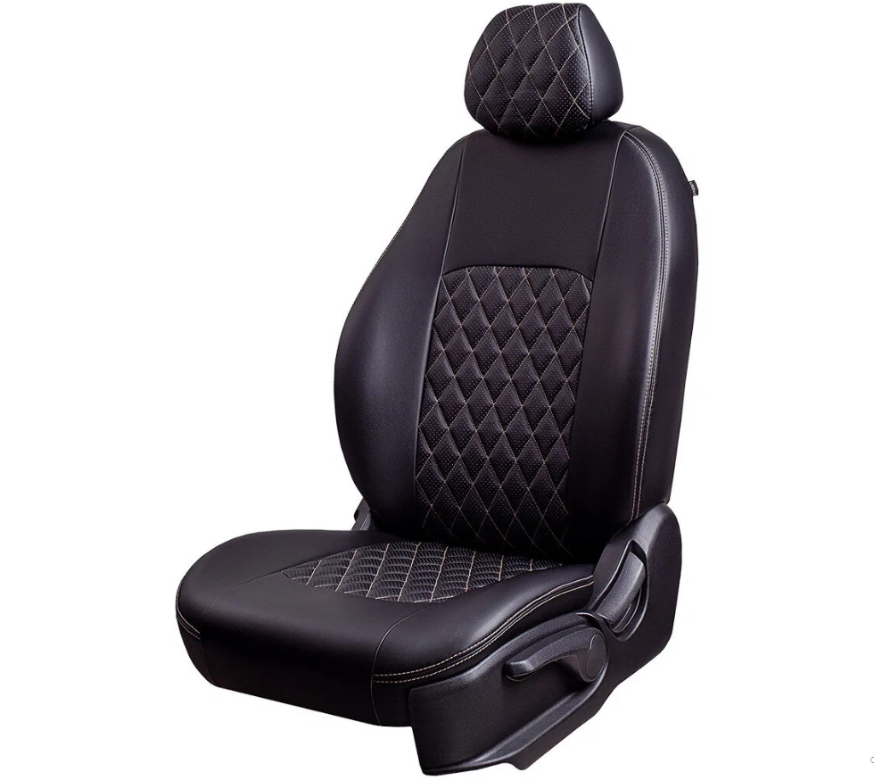 

Авточехлы Lordautofashion Турин ромб Chevrolet Lacetti/Daewoo Gentra, черный,бежевая нить, Бежевый;черный