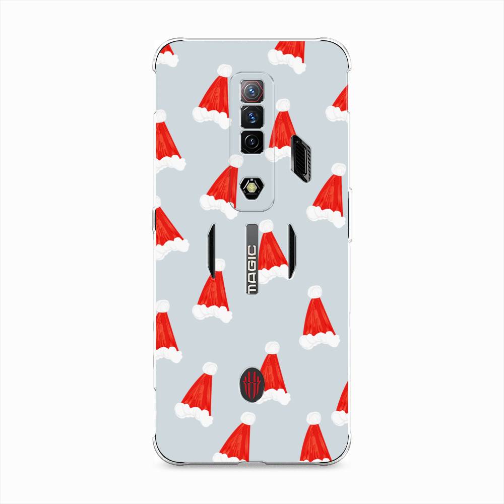 

Чехол на ZTE Nubia Red Magic 7S "Новогодние шапочки", Белый;красный;серый, 136350-5