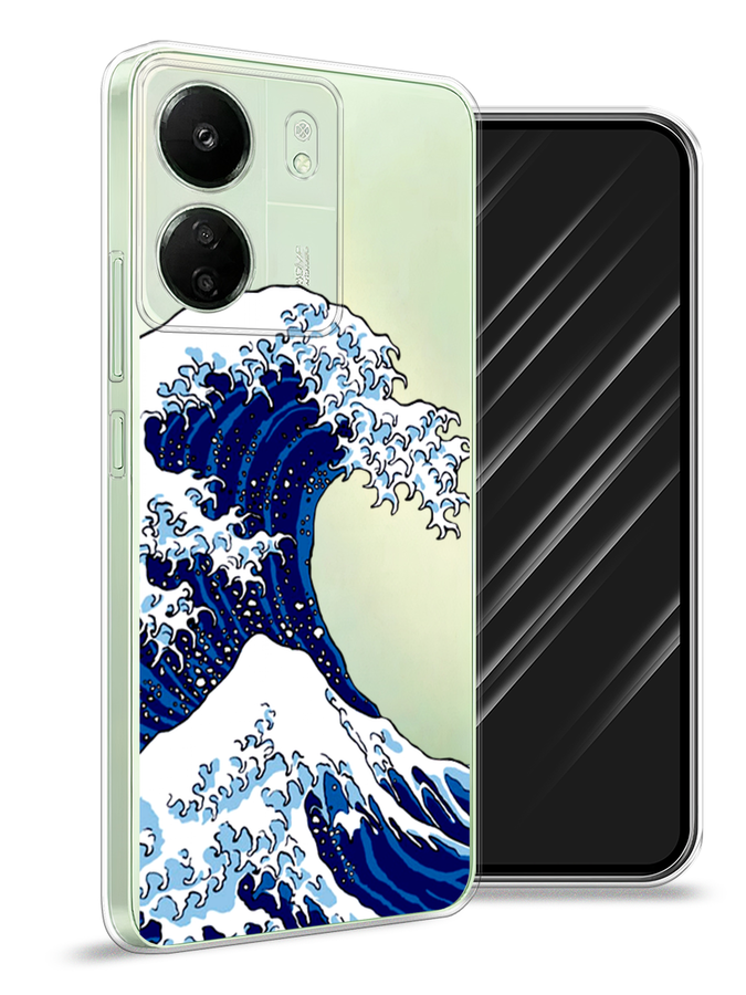 

Чехол Awog на Xiaomi Redmi 13C "Волна в Канагаве", Синий;белый, 320550-1