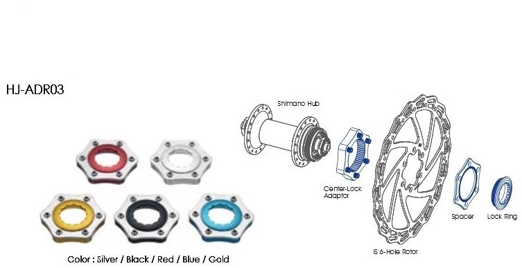 Адаптер IS (6болт) Alhonga HJ-ADR03 для втулок centerlock