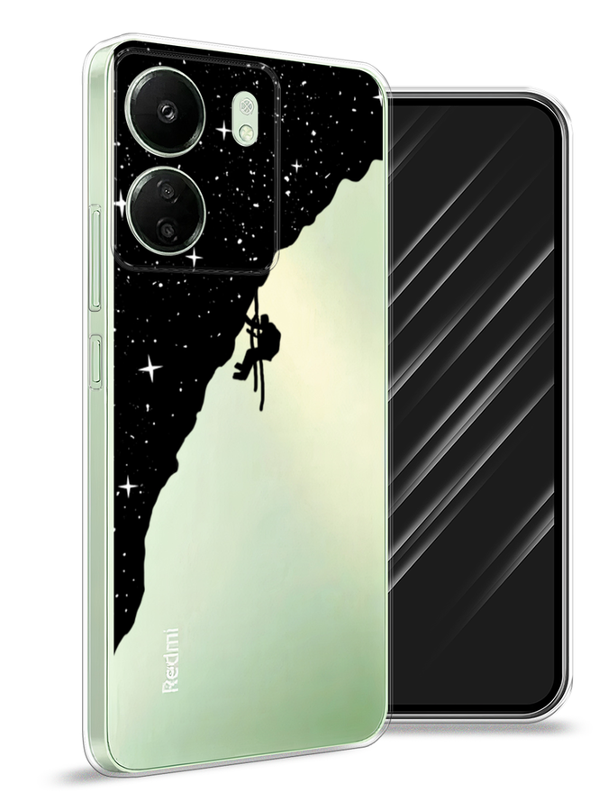 

Чехол Awog на Xiaomi Redmi 13C "Скалолаз в космосе", Черный;белый;бежевый, 320550-1