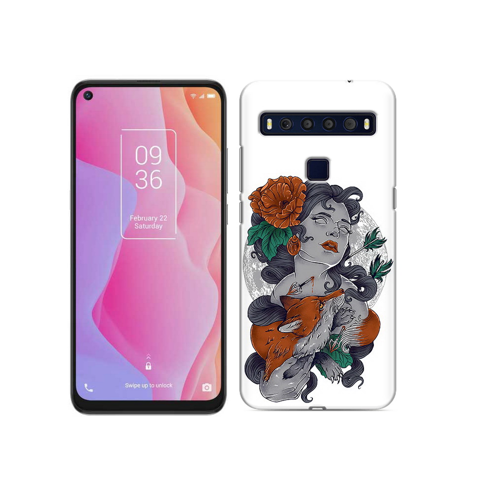 

Чехол MyPads Tocco для TCL 10L темная девушка с лисой, Прозрачный, Tocco