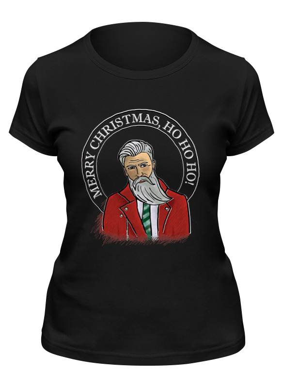 

Футболка женская Printio Ho ho ho! черная M, Черный, Ho ho ho!