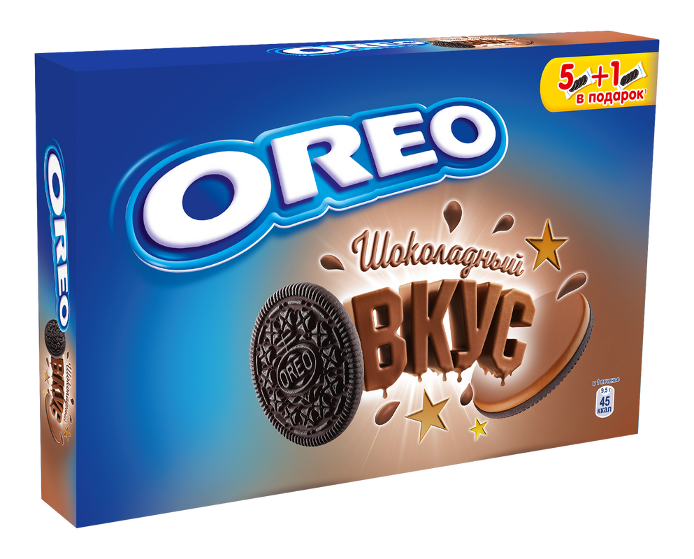 фото Печенье oreo, с какао и начинкой со вкусом шоколада, 228гр.