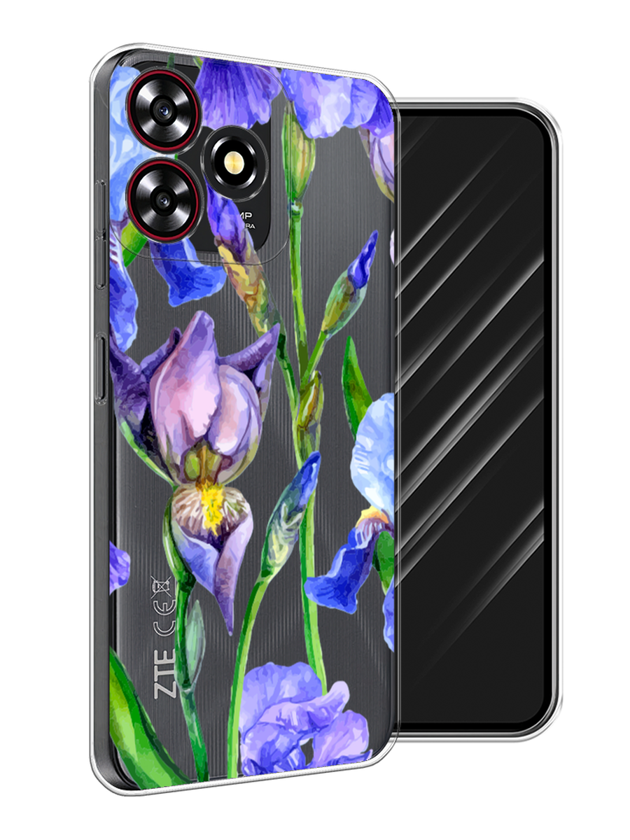 

Чехол Awog на ZTE Blade V50 Smart "Синие ирисы", Фиолетовый;голубой;зеленый, 136550-1