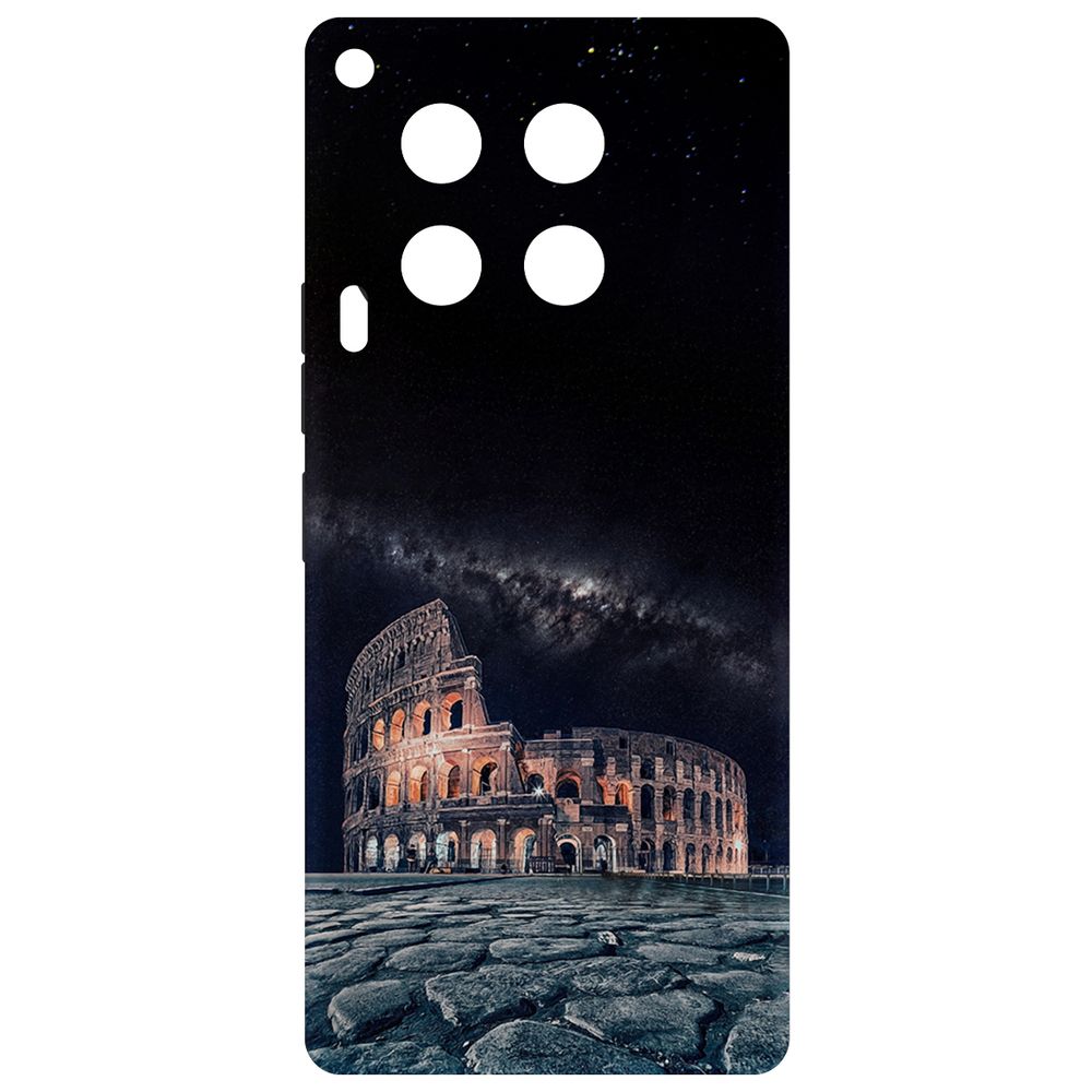 

Чехол-накладка Krutoff Soft Case Италия, Колизей для TECNO Camon 30 черный