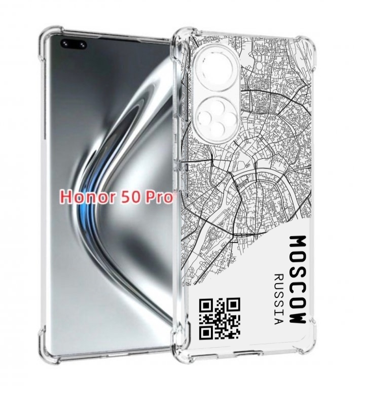 

Чехол бампер MyPads схема-москва для Honor 50 Pro/Nova 9, Прозрачный, Tocco