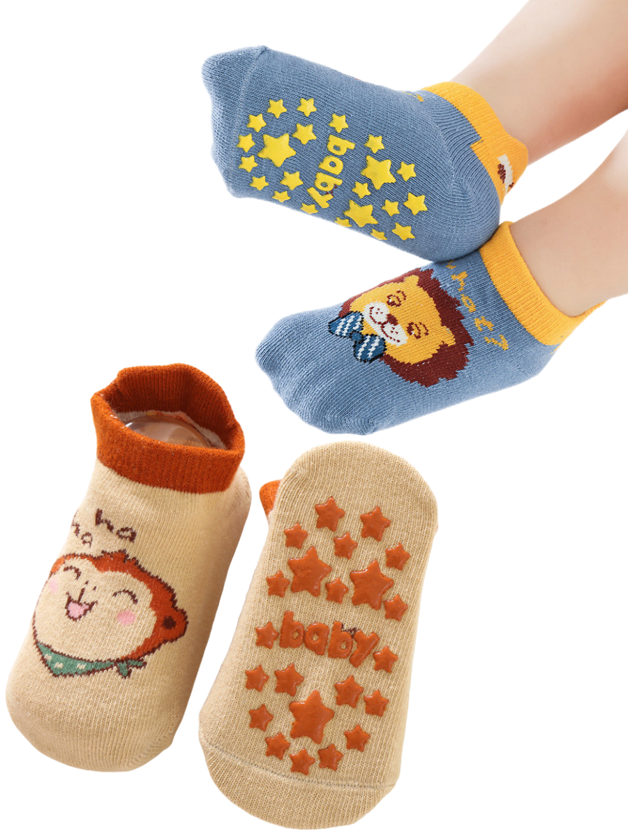 Носки детские Kids socks Sluy-145, коричневый, синий, 12-14