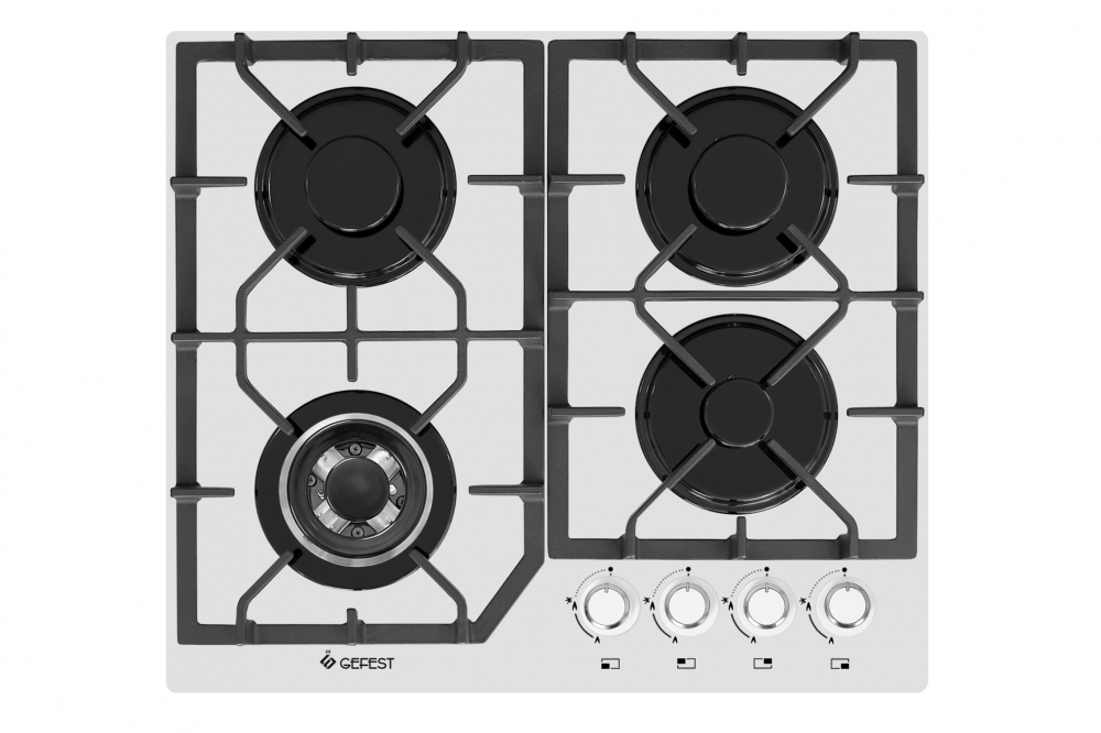 Встраиваемая варочная панель газовая GEFEST ПВГ 2232-01 К12 белый варочная панель газовая gefest пвг 2232 01 к12 белый