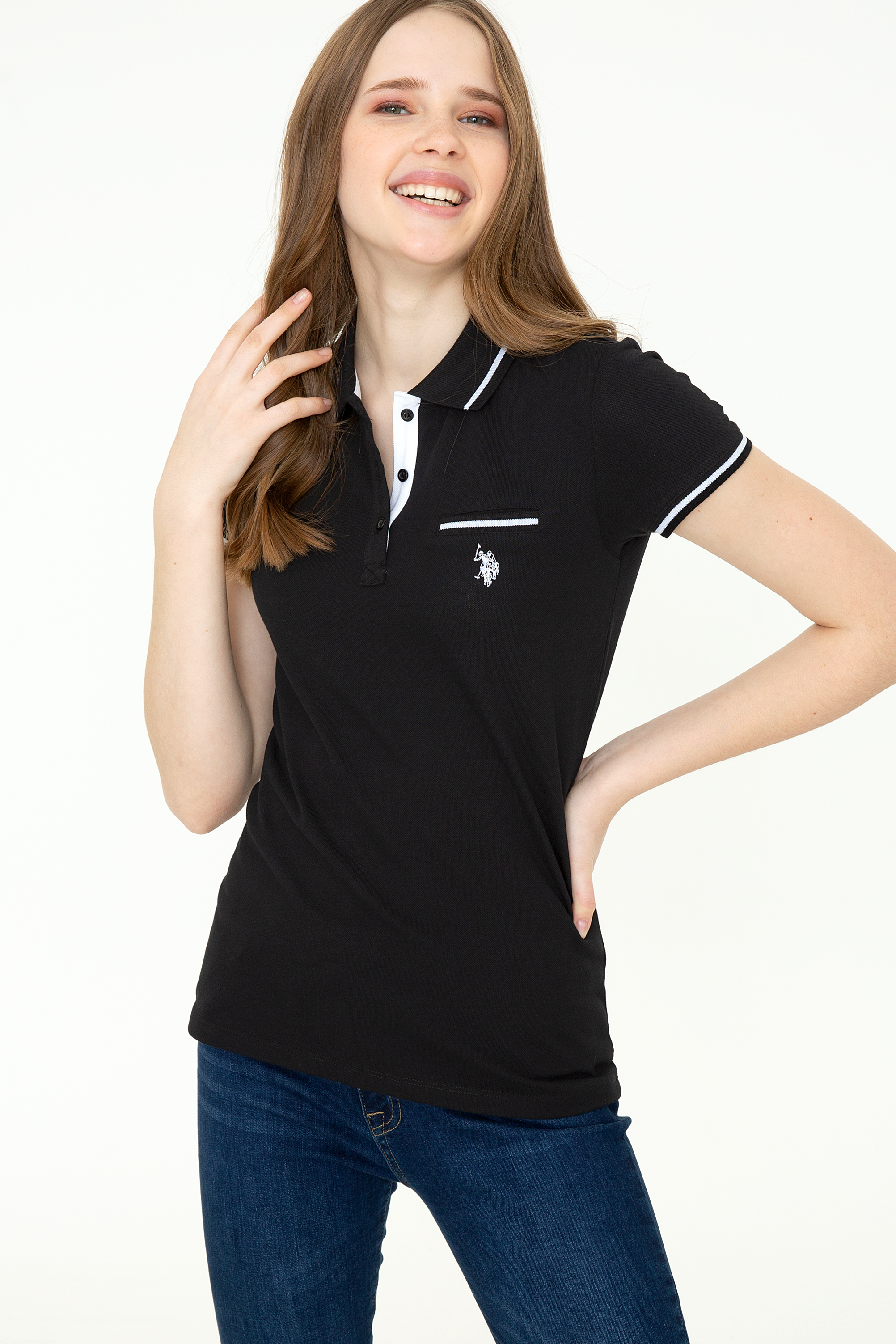 

Футболка женская U.S. POLO Assn. G082GL0110GLORIA21 черная L, G082GL0110GLORIA21