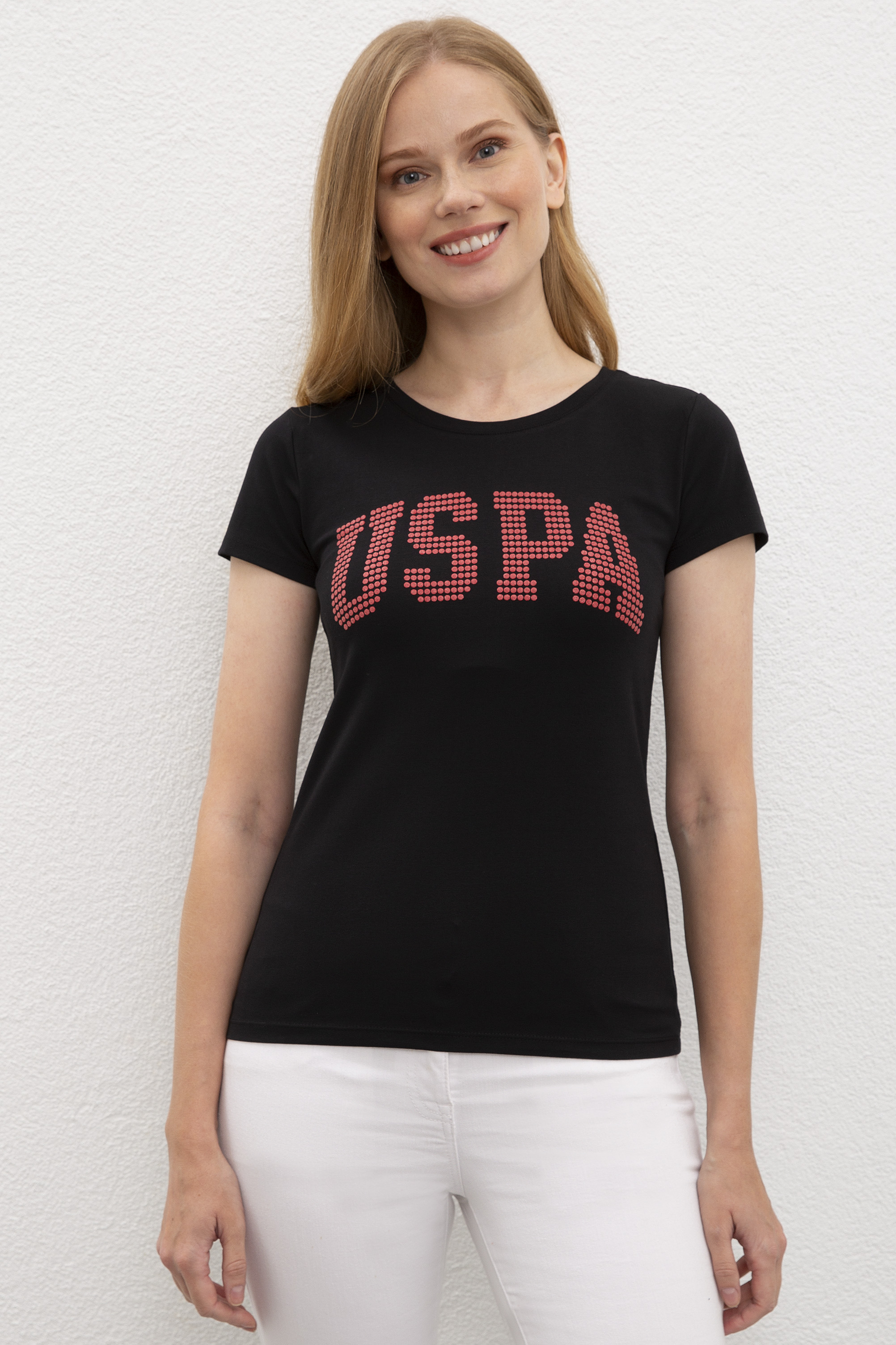 

Футболка женская U.S. POLO Assn. G082GL0110GEAN-R черная L, G082GL0110GEAN-R