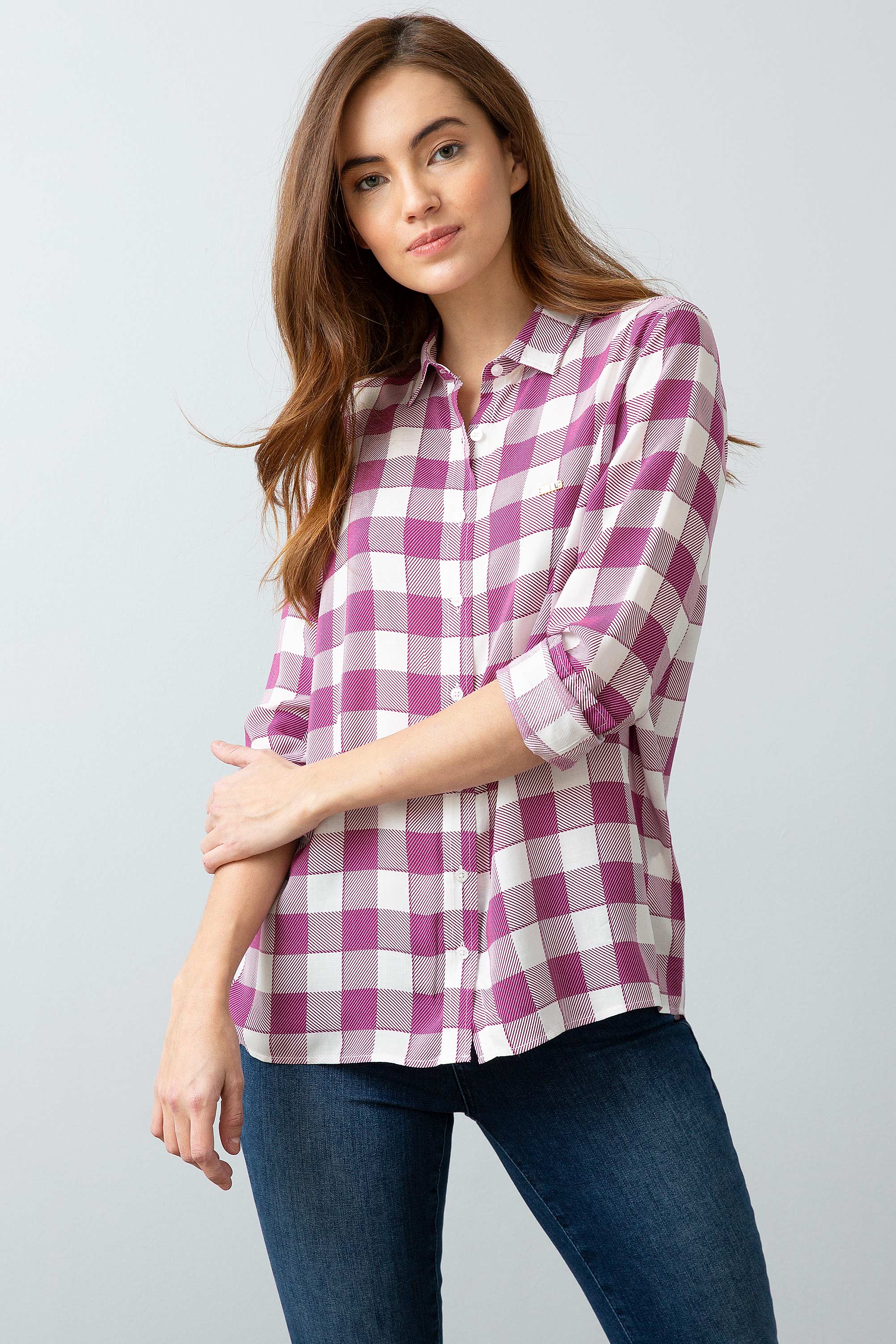 

Рубашка женская U.S. POLO Assn. G082GL0040GATTO фиолетовая 36, G082GL0040GATTO