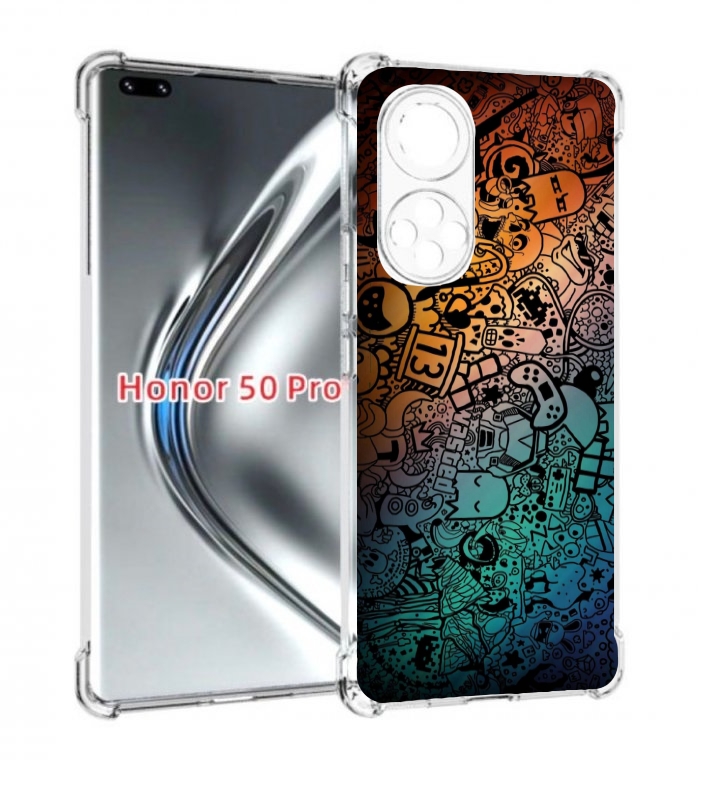 

Чехол бампер MyPads стикеты в тени для Honor 50 Pro/Nova, Прозрачный, Tocco