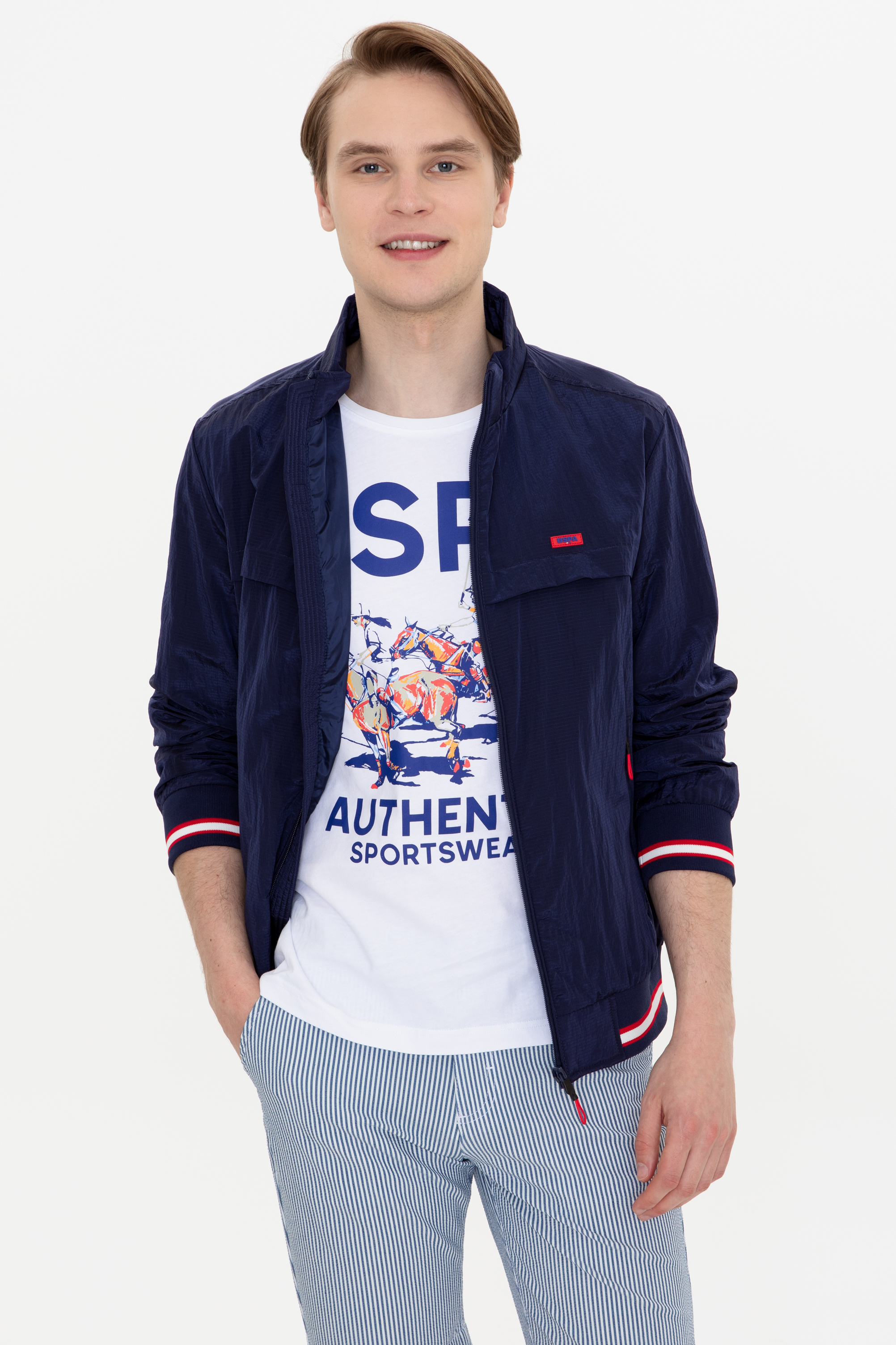 

Бомбер мужской U.S. POLO Assn. G081SZ0MS0NK22Y синий 56 RU, G081SZ0MS0NK22Y