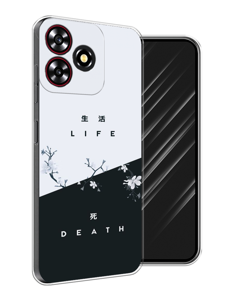 

Чехол Awog на ZTE Blade V50 Smart "Life and death", Черный;серый, 136550-1