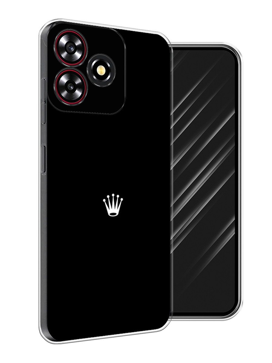 

Чехол Awog на ZTE Blade V50 Smart "Белая корона на черном фоне", Черный, 136550-1