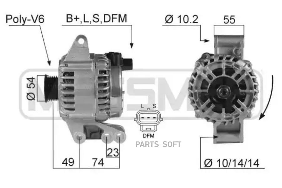 

Генератор ERA для Ford Fiesta V, Fiesta V Van Ka 2001-2008 210359