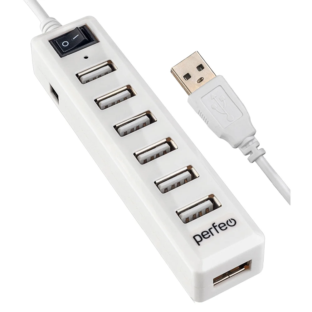 

Разветвитель для компьютера Perfeo USB-HUB 7 Port,PF-H034 White (PF_C3226) (30015351), USB-HUB 7 Port,PF-H034 White (PF_C3226)