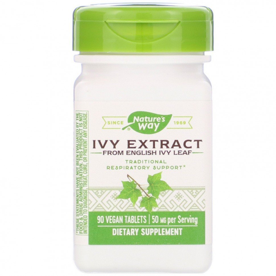 

Ivy Extract Natures Way таблетки 90 шт., Ivy Extract 90 tabs