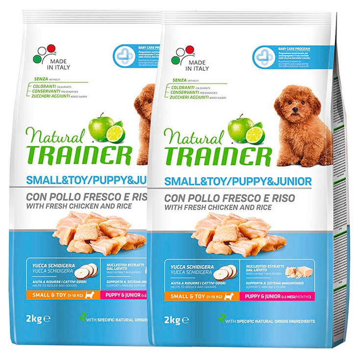 

Сухой корм для щенков маленьких пород Trainer Natural Small&Toy Puppy & Junior 2 шт по 2кг