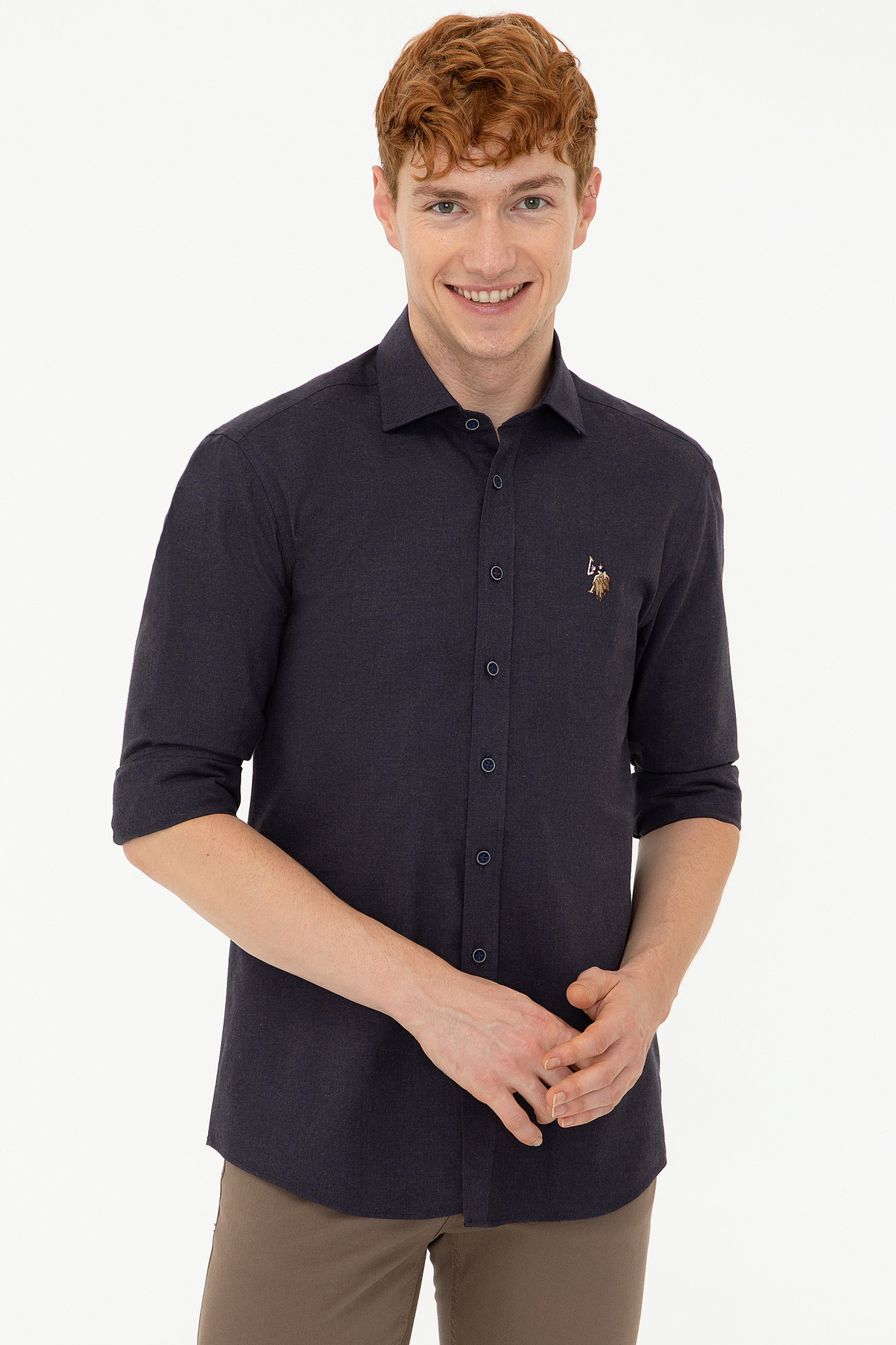 

Рубашка мужская U.S. POLO Assn. G081SZ0040MIRI коричневая S, G081SZ0040MIRI