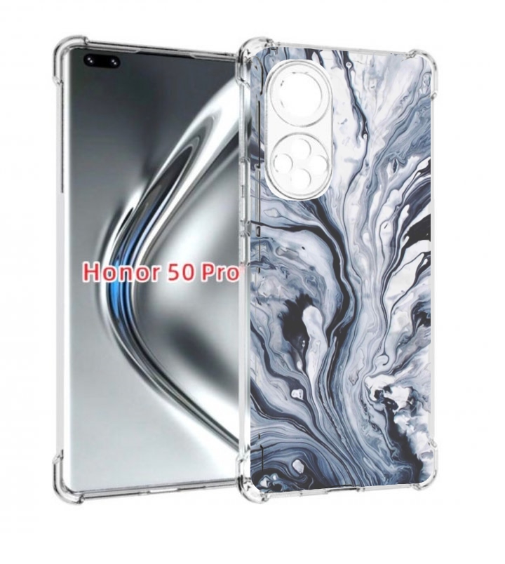

Чехол бампер MyPads серая краска для Honor 50 Pro/Nova 9, Прозрачный, Tocco