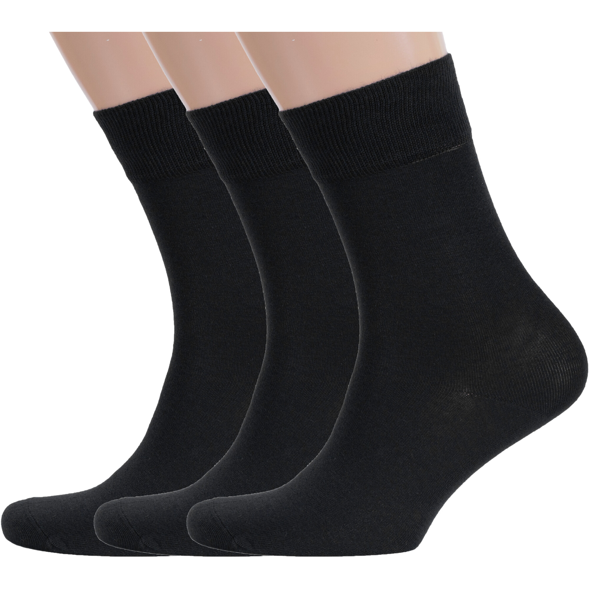 

Комплект носков мужских Rusocks 3-М-218 черных 27, Черный, 3-М-218