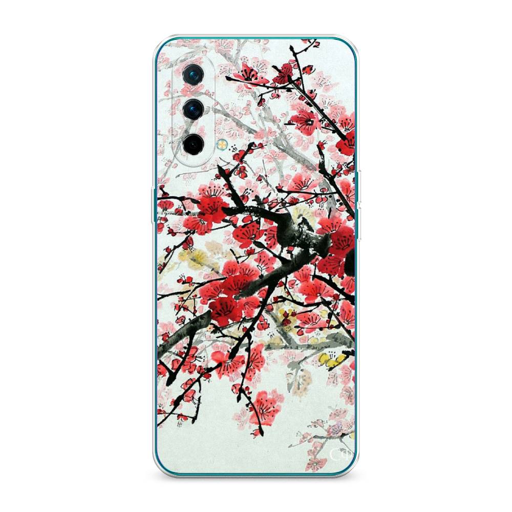 

Чехол Awog на OnePlus Nord CE / ВанПлас Nord CE "Сакура", Розовый;черный, 151850-4