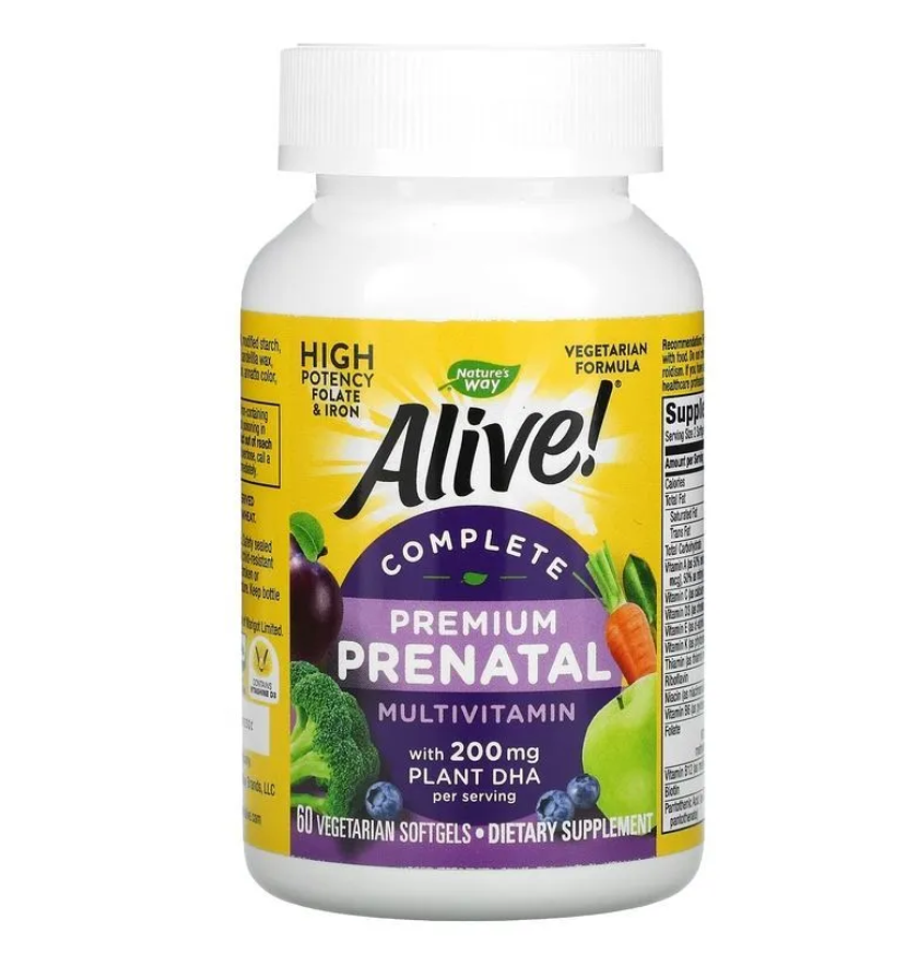 Prenatal Multi Natures Way Alive! капсулы 200 мг 60 шт.