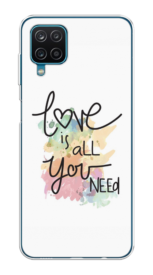 

Чехол на Samsung Galaxy A12/M12 "Love is all you need", Белый;черный;зеленый, 2102650-1