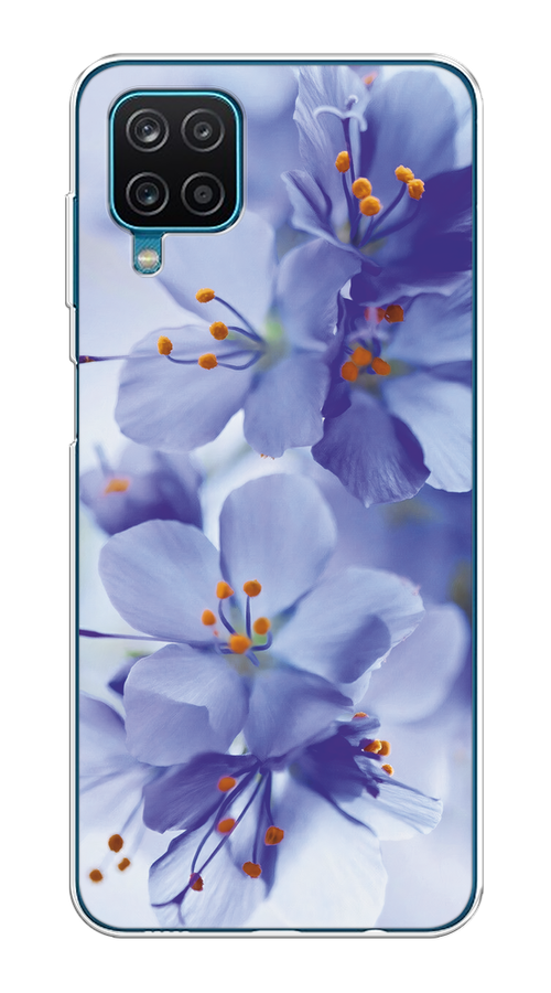 

Чехол на Samsung Galaxy A12/M12 "Фиолетовые цветки", Фиолетовый;синий, 2102650-1