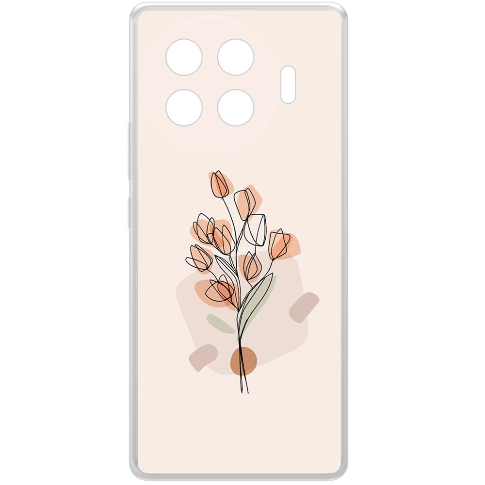 

Чехол-накладка Krutoff Clear Case Букет тюльпанов для TECNO Spark 20 Pro+, Прозрачный